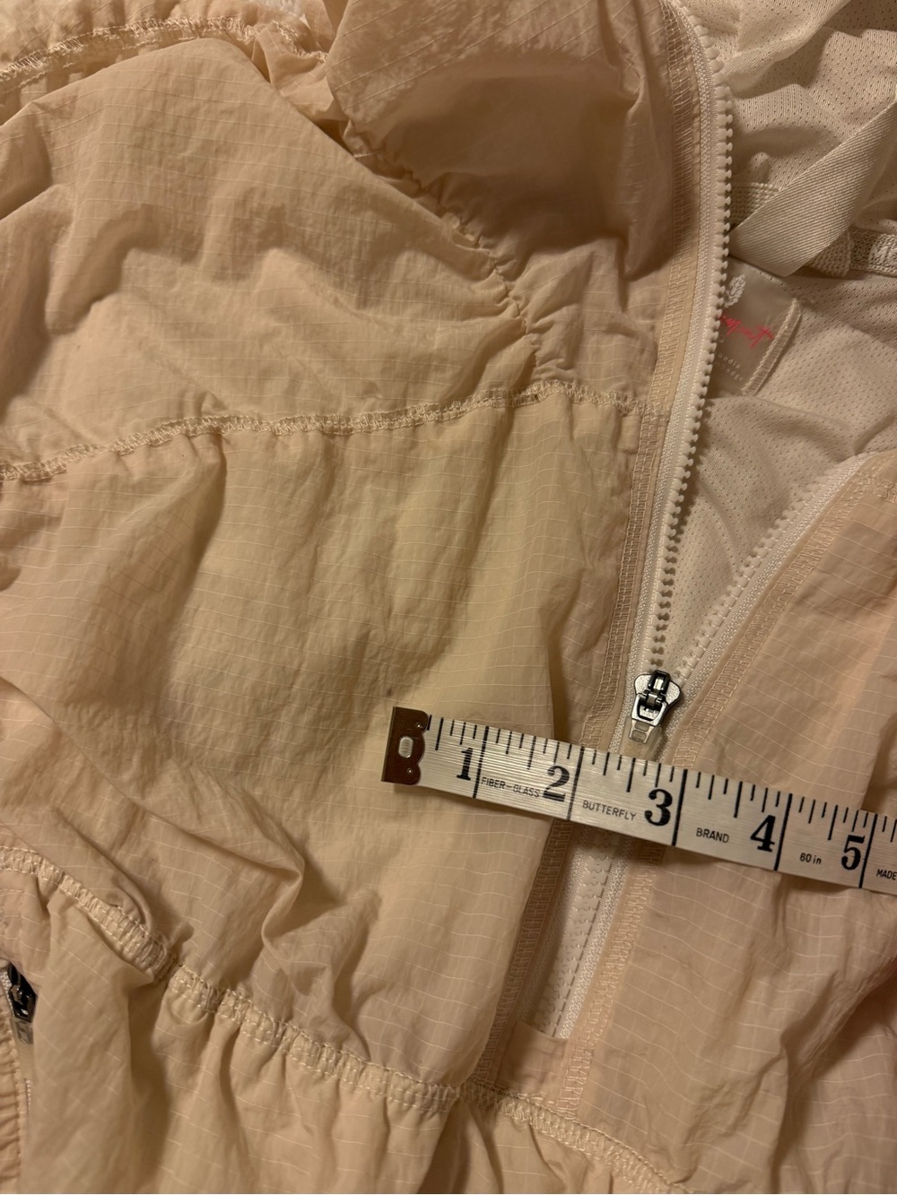 Free People FP Movement Happy Camper Pullover Lightweight Jacket Parka Cream - Picture 10 of 16